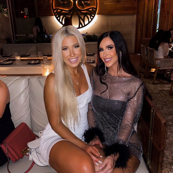 White fox whitefox disco inferno long sleeve mini dress black M/L - Picture 2 of 4